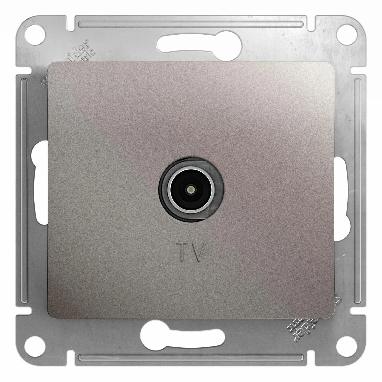 Телевизионная (ТВ,TV) розетка оконечная 1DB, ПЛАТИНА Schneider Electric GLOSSA