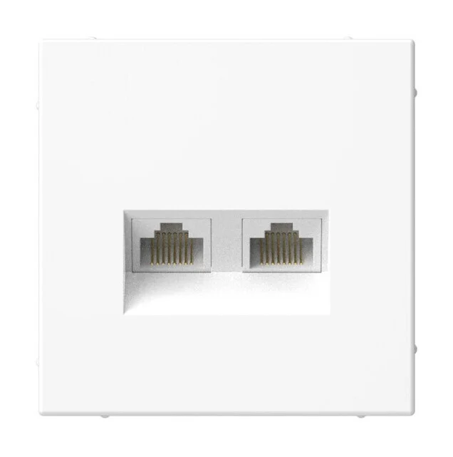 Розетка компьютерная двойная RJ45+RJ45 кат.5е Systeme Electric ARTGALLERY, скрытый монтаж, белый