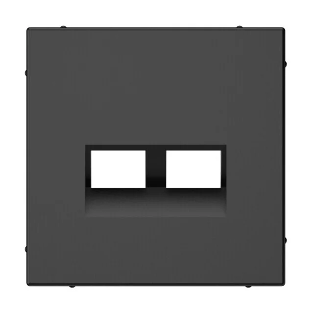 Systeme Electric ArtGallery Базальт Накладка двойная для информационных функций типа Keystone