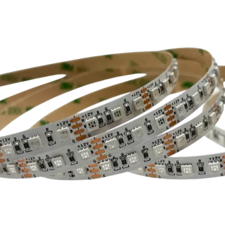 Лента светодиодная 12V-3535-120D-RGB, 10W/m, IP20, клейкая лента 3M, (5 метров) (100 шт/кор)