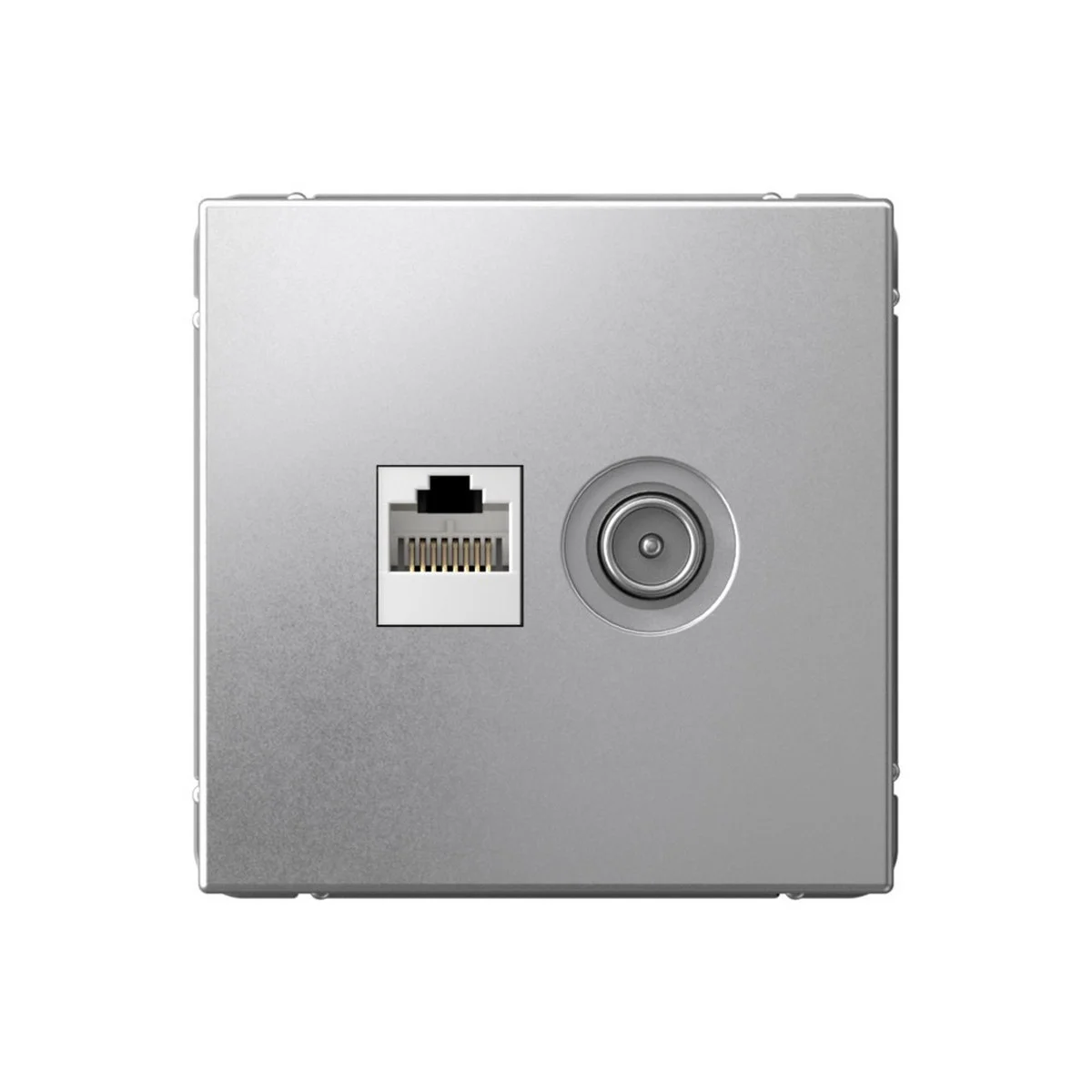 Розетка ТВ+компьютерная TV+RJ45 Systeme Electric ARTGALLERY, скрытый монтаж, алюминий