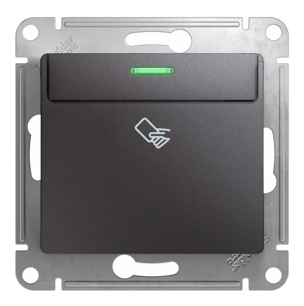 Карточный выключатель Systeme Electric GLOSSA, графит