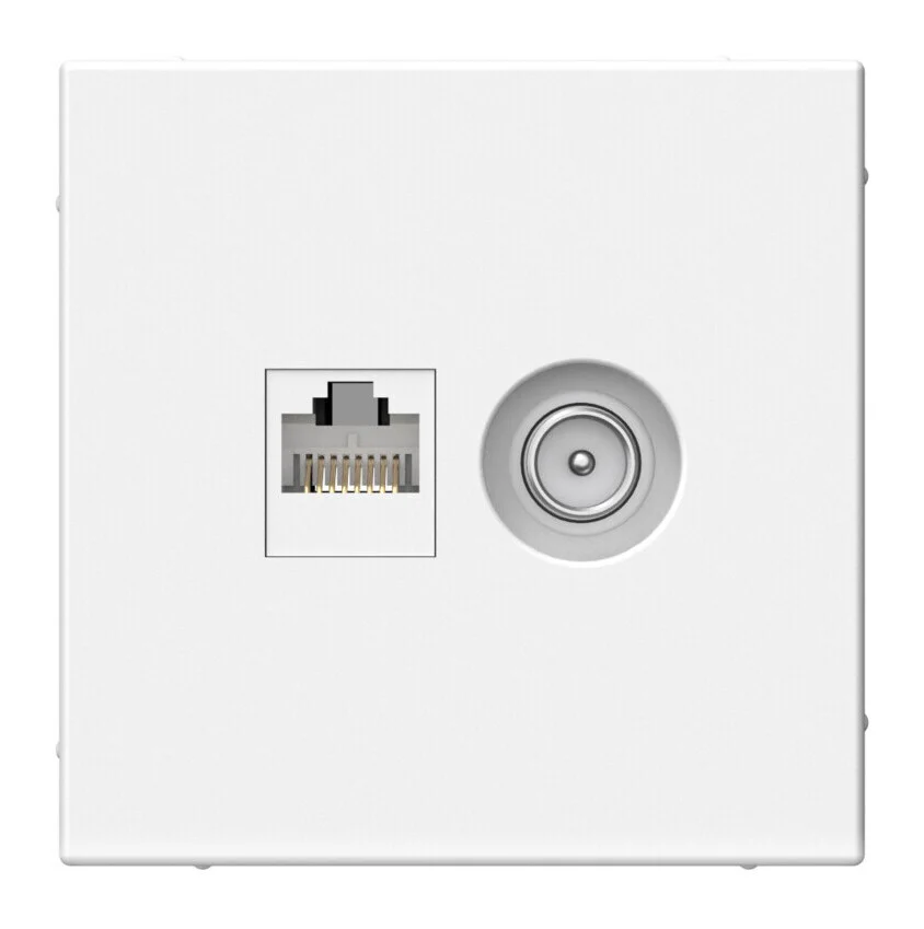 Розетка ТВ+компьютерная TV+RJ45 Systeme Electric ARTGALLERY, скрытый монтаж, белый