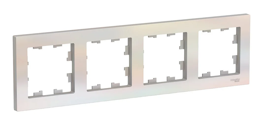 Рамка 4 поста Systeme Electric ATLASDESIGN, жемчуг