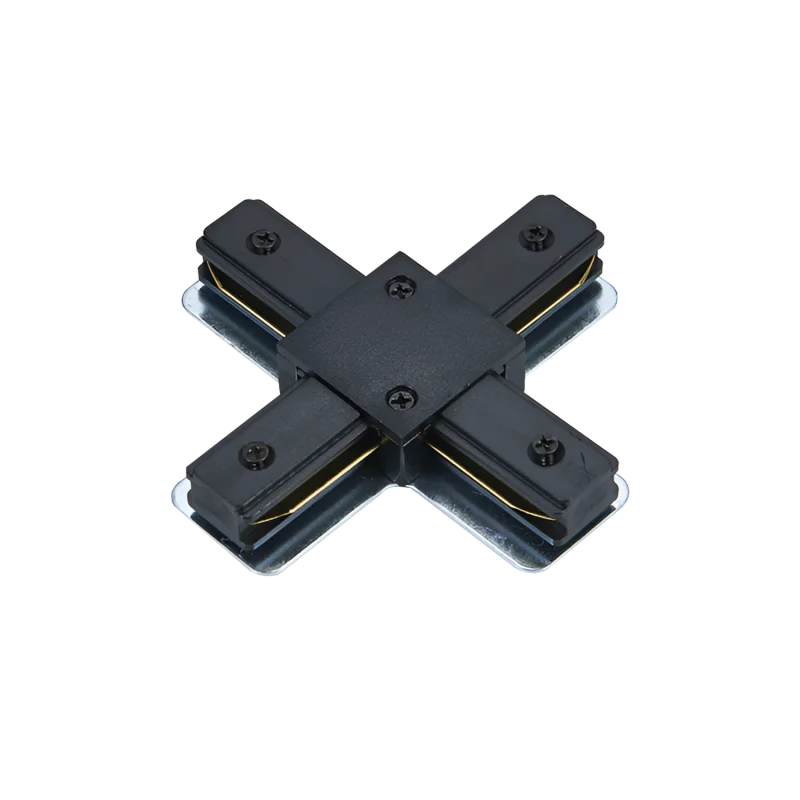 Коннектор X-тип XRB-BL для шинопровода RB черный IN HOME
